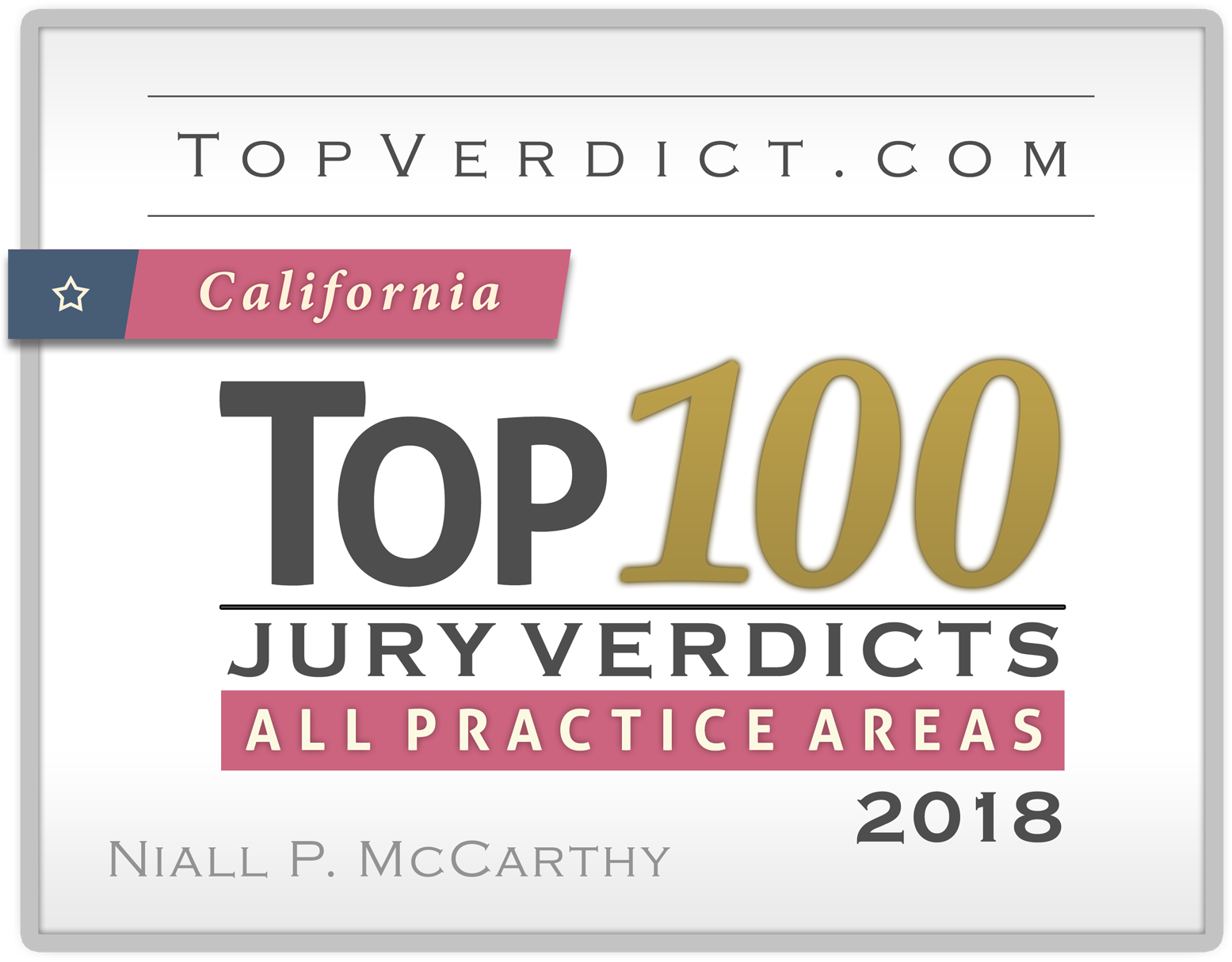 2018 CA Top 100 Jury Vedicts (NPM)